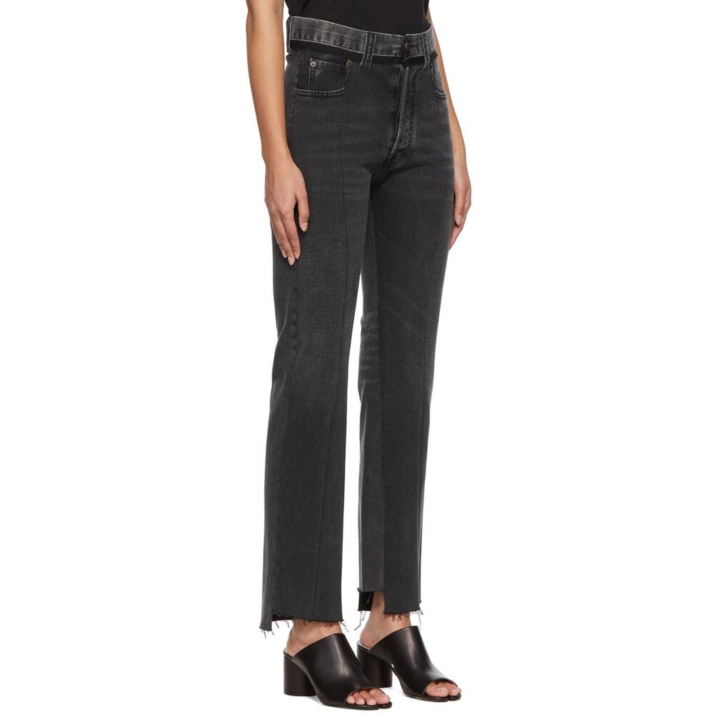 Maison Margiela Black High Rise Straight Leg Jeans FR 36 US 4 NWT - Picture 3 of 12